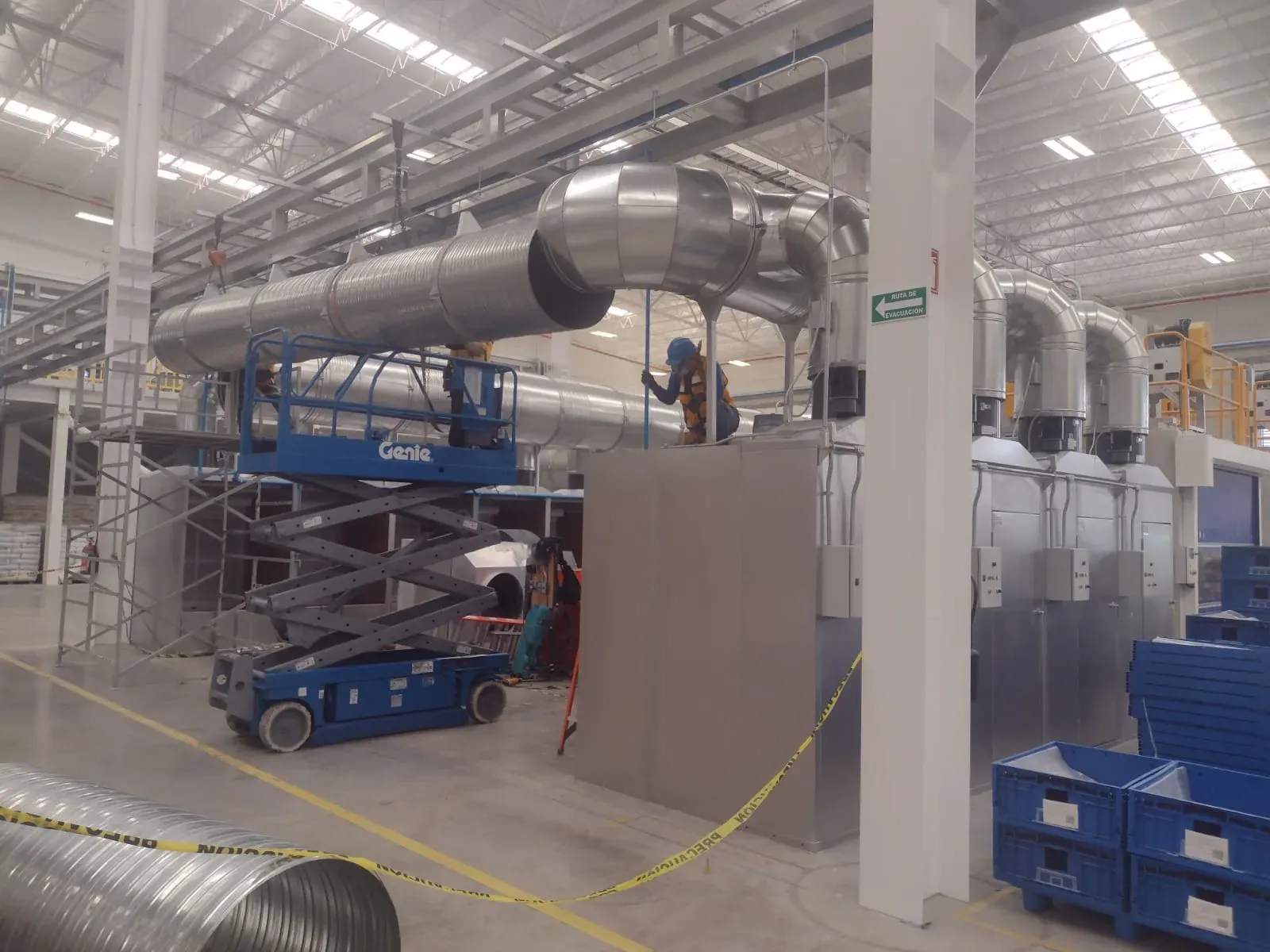 Instalación de ductería de extracción